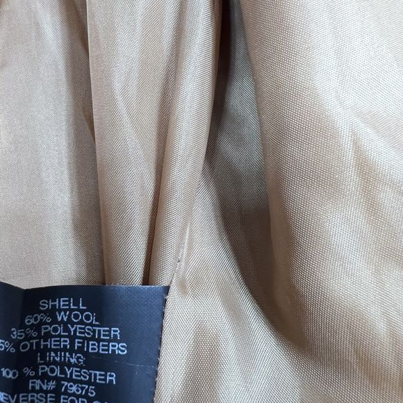 Michael Kors Coat Size 6 Camel Brown Wool Blended Zipper Belted Jacket - Picture 15 of 15